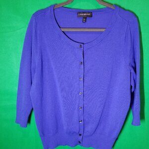 Lane Bryant Women's Royal Blue Button Cardigan Sweater 14/16, Office, Party